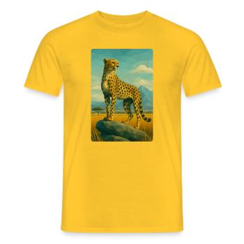 Polynature Guépard - T-shirt homme - jaune - Devant - AI Model Male 178 dark (178cm)