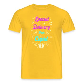 Révélation du sexe des futurs parents pour la Saint-Valentin - T-shirt homme - jaune - Devant - AI Model Male 178 dark (178cm)