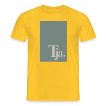 Affiche minimaliste avec illustration « Well » - T-shirt homme - jaune - Devant - AI Model Male 178 dark (178cm)