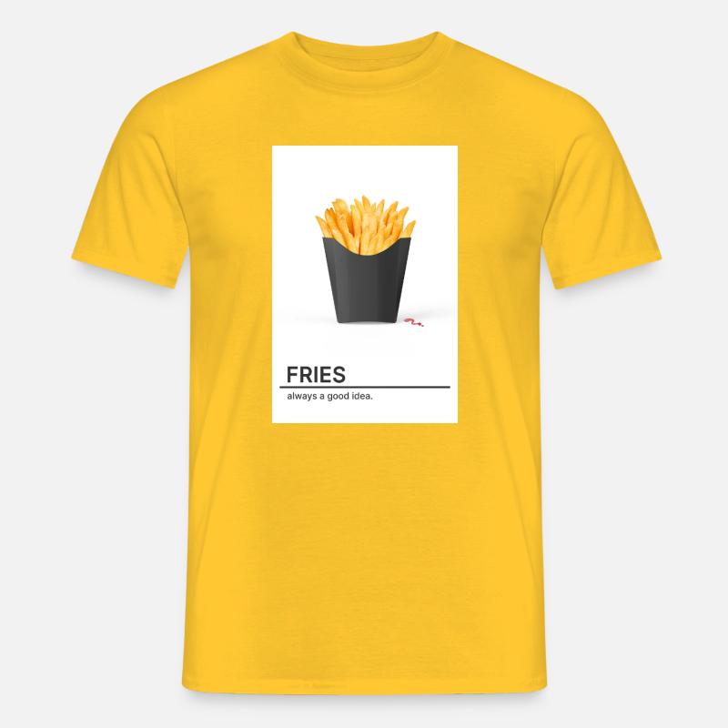 Fries Always A Good Idea - Männer T-Shirt - Gelb