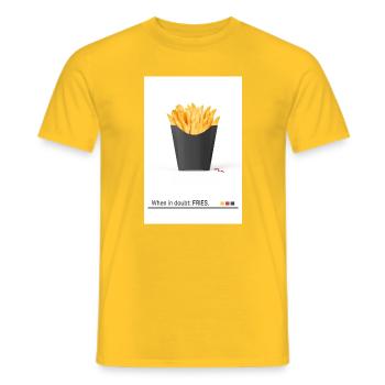 Fries Are The Answer To Everything - Männer T-Shirt - Gelb - Vorne - AI Model Male 178 dark (178cm)