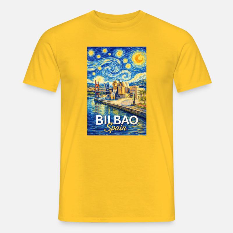 Bilbao Spain - Männer T-Shirt - Gelb