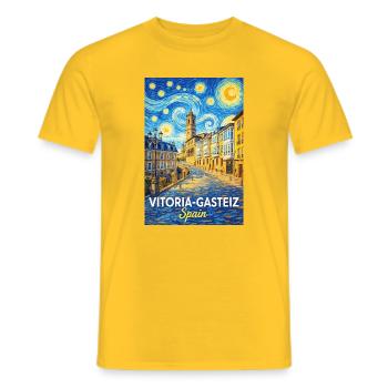 Vitoria Gasteiz Spain - Männer T-Shirt - Gelb - Vorne - AI Model Male 178 dark (178cm)