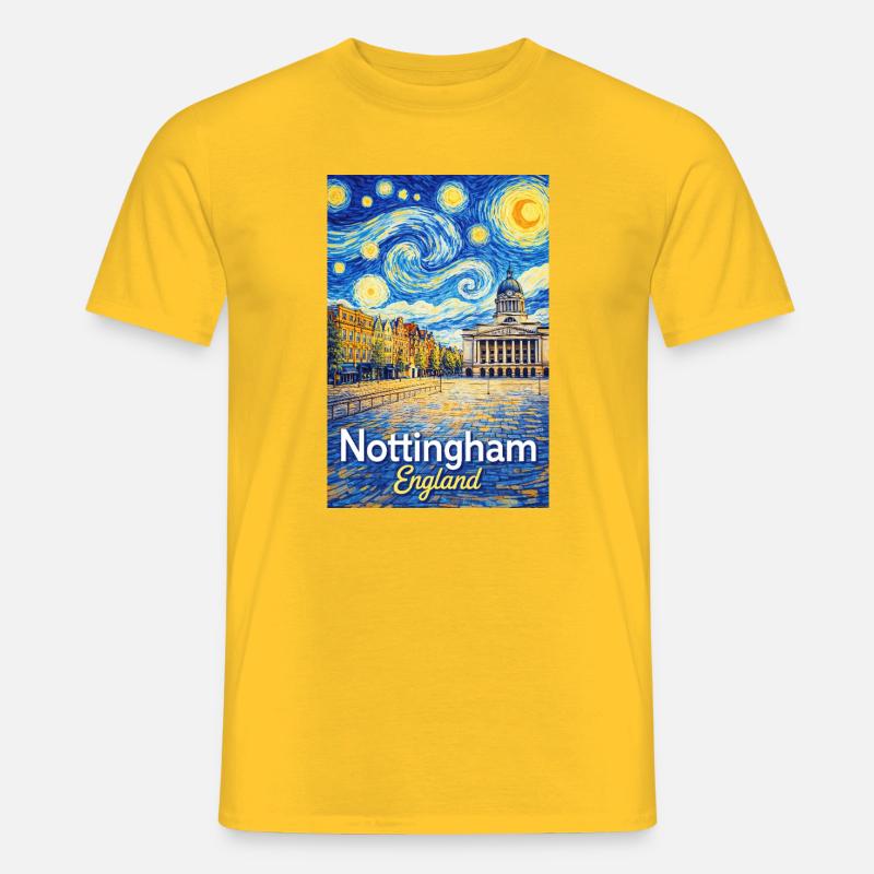 Nottingham, England - Männer T-Shirt - Gelb