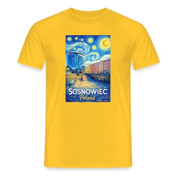 Sosnowiec, Polen - Männer T-Shirt - Gelb - Vorne - AI Model Male 178 dark (178cm)