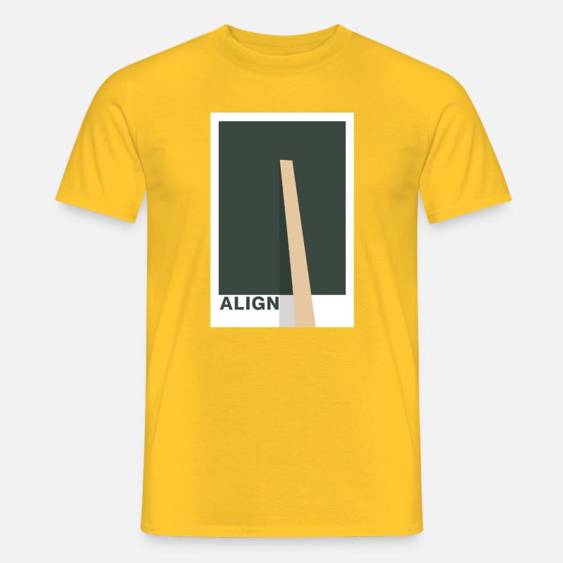 Align – Déclaration de conception - T-shirt homme - jaune