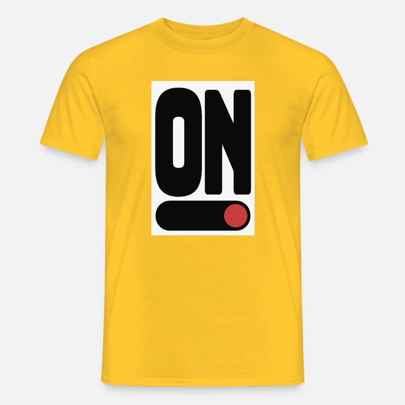ON Statement Plakat Minimalistisk Design - Mænd T-shirt - gul