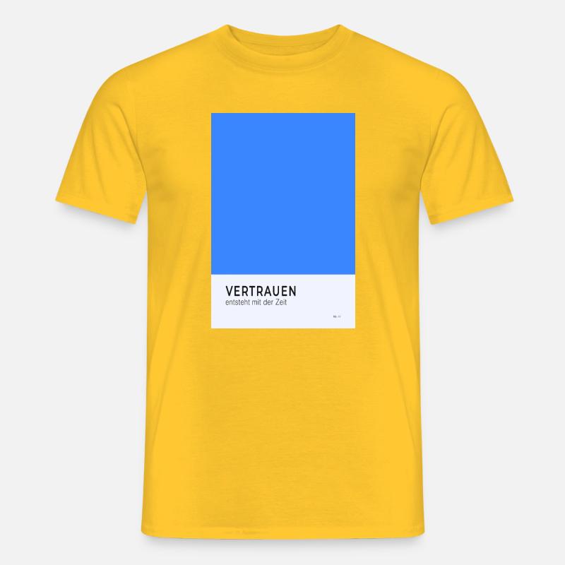 Vertrauen entsteht mit der Zeit Poster - Männer T-Shirt - Gelb