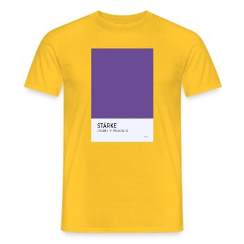 Stärke entsteht im Widerstand Poster - Männer T-Shirt - Gelb - Vorne - AI Model Male 178 dark (178cm)