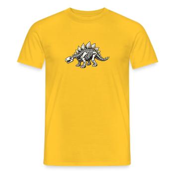 Stegosaurus Skelett - Männer T-Shirt - Gelb - Vorne - AI Model Male 178 dark (178cm)