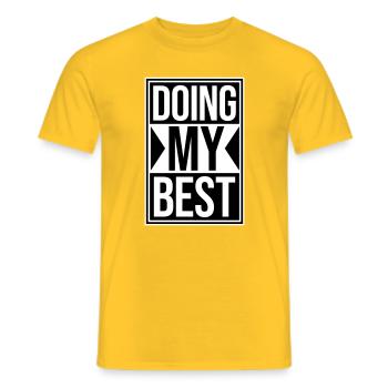 Doing My Best Funny Honest Motivational Saying - Men's T-Shirt - yellow - Front - AI Model Male 178 dark (178cm)