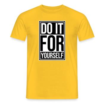 Do It For Yourself Inspirierend Selbstliebe Zitat - Männer T-Shirt - Gelb - Vorne - AI Model Male 178 dark (178cm)