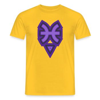 Zodiac Tribal Pisces and Water - Men's T-Shirt - yellow - Front - AI Model Male 178 dark (178cm)