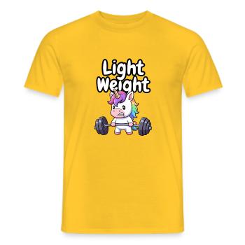 Licorne légère - T-shirt homme - jaune - Devant - AI Model Male 178 dark (178cm)