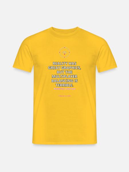 Great Graphics, Bad Balancing · dunkle Kleidung - Männer T-Shirt - Gelb