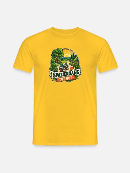 Spaziergang tut gut - Männer T-Shirt - Gelb