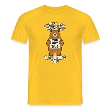 Bärenrücken - Männer T-Shirt - Gelb - Vorne - AI Model Male 178 dark (178cm)