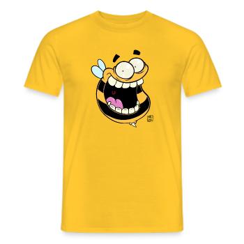 L’abeille folle - T-shirt homme - jaune - Devant - AI Model Male 178 dark (178cm)