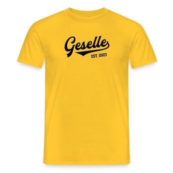 Geselle 2023 Gesellenprüfung bestanden Ausbildung - Männer T-Shirt - Gelb - Vorne - AI Model Male 178 dark (178cm)