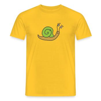Escargot - T-shirt homme - jaune - Devant - AI Model Male 178 dark (178cm)