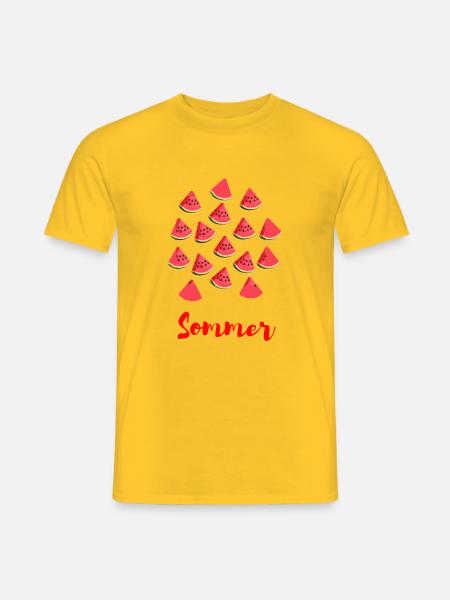 Sommer Wassermelone - Männer T-Shirt - Gelb