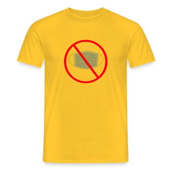 Maske - Männer T-Shirt - Gelb - Vorne - AI Model Male 178 dark (178cm)