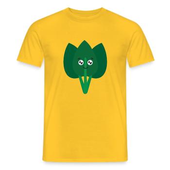 Spinach - Men's T-Shirt - yellow - Front - AI Model Male 178 dark (178cm)