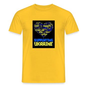 Ukraine - Men's T-Shirt - yellow - Front - AI Model Male 178 dark (178cm)