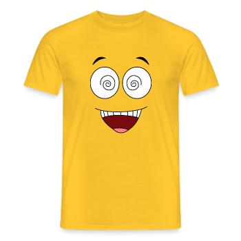 Visage fou - T-shirt homme - jaune - Devant - AI Model Male 178 dark (178cm)