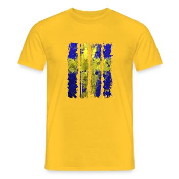 Sweden Sweden flag national norden skandinavia - Men's T-Shirt - yellow - Front - AI Model Male 178 dark (178cm)