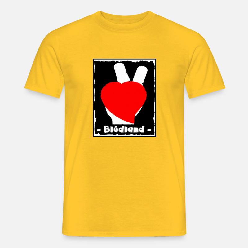 Blödländchen - Männer T-Shirt - Gelb