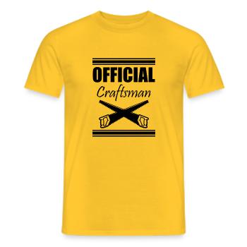 Craftsman Handyman Craft Tool Construction Site - Men's T-Shirt - yellow - Front - AI Model Male 178 dark (178cm)