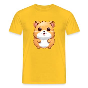 Hamster - Männer T-Shirt - Gelb - Vorne - AI Model Male 178 dark (178cm)