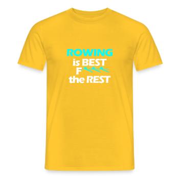 Rameurs d'aviron - T-shirt homme - jaune - Devant - AI Model Male 178 dark (178cm)
