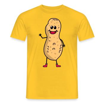 Hello Greeting Peanut Peanuts Kids Child Nut Baby - Men's T-Shirt - yellow - Front - AI Model Male 178 dark (178cm)