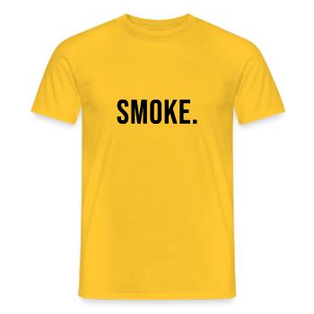 smoke - Männer T-Shirt - Gelb - Vorne - AI Model Male 178 dark (178cm)