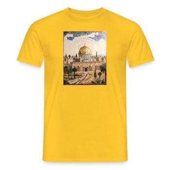 Dome du Rocher - T-shirt homme - jaune - Devant - AI Model Male 178 dark (178cm)