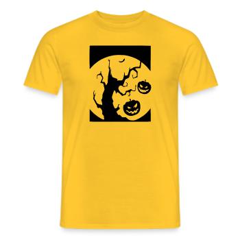 Cool nouveau halloween design ! - T-shirt homme - jaune - Devant - AI Model Male 178 dark (178cm)