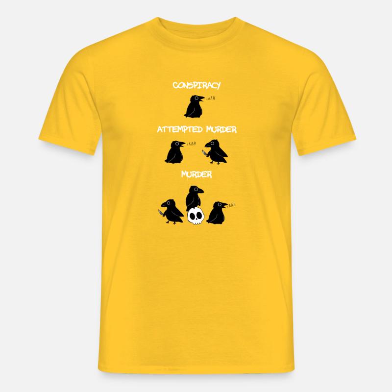 Conspiracy - Attempted Murder - Murder - Männer T-Shirt - Gelb
