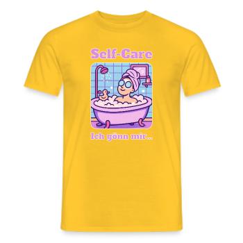 Self-Care - Männer T-Shirt - Gelb - Vorne - AI Model Male 178 dark (178cm)