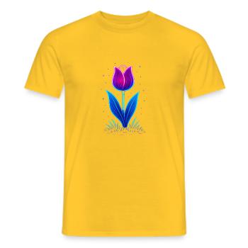 Neon Tulip - Men's T-Shirt - yellow - Front - AI Model Male 178 dark (178cm)