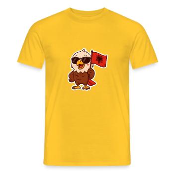 Albanie chemise drapeau aigle vacances balkanique cadeau - T-shirt homme - jaune - Devant - AI Model Male 178 dark (178cm)