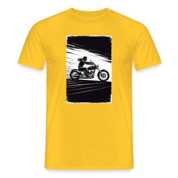 Chopper_Biker_Artwork_Collection_R02 - T-shirt homme - jaune - Devant - AI Model Male 178 dark (178cm)