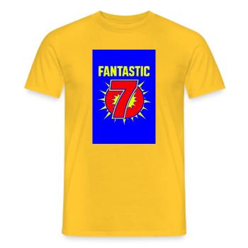 Fantastic 7 Retro Burst - Men's T-Shirt - yellow - Front - AI Model Male 178 dark (178cm)