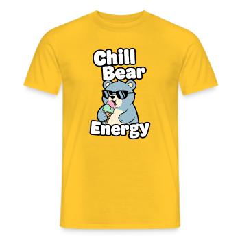 Énergie d’ours froid - T-shirt homme - jaune - Devant - AI Model Male 178 dark (178cm)