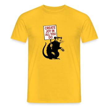 Freude in allem was du tust - Männer T-Shirt - Gelb - Vorne - AI Model Male 178 dark (178cm)