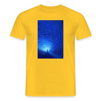 Azure Spiral Portal - Men's T-Shirt - yellow - Front - AI Model Male 178 dark (178cm)