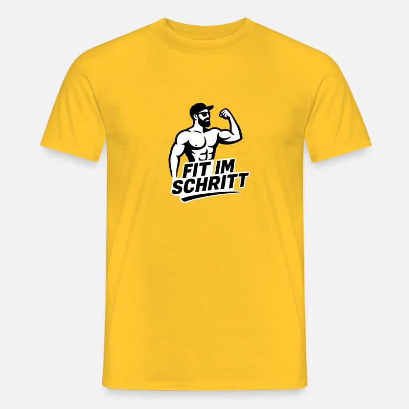 Fueled by Protein and Rage  - Männer T-Shirt - Gelb