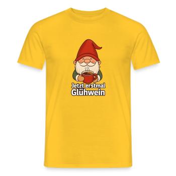 Nain de vin chaud - T-shirt homme - jaune - Devant - AI Model Male 178 dark (178cm)