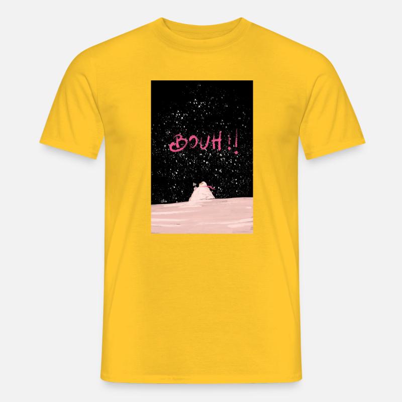 Schneemann-Boo!! - Männer T-Shirt - Gelb